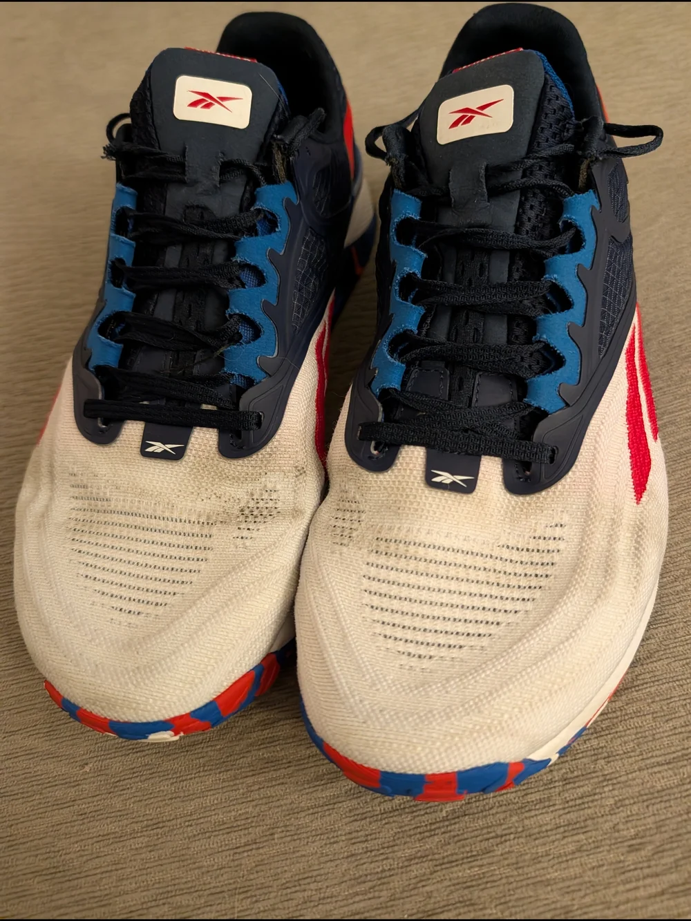 Reebok Men’s Lightweight Running Shoes - White/Navy/Red